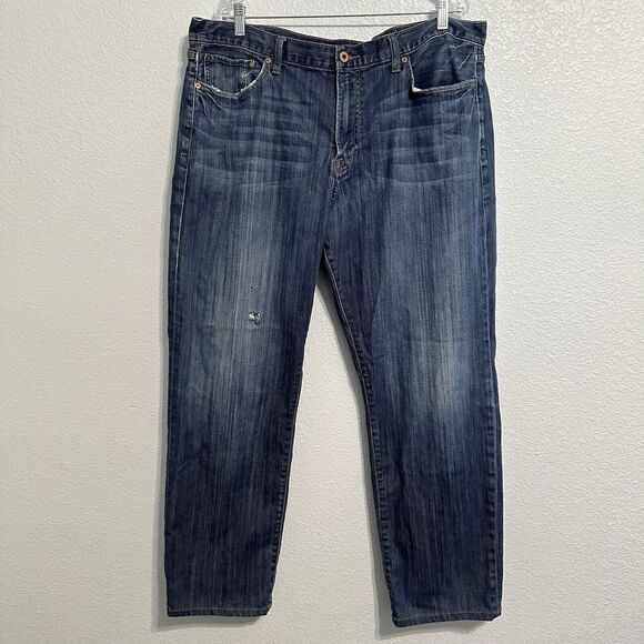 Lucky Brand Jeans Mens Size 40x34(33) 361 Vintage Straight Blue Dark Wash Denim - Picture 1 of 15
